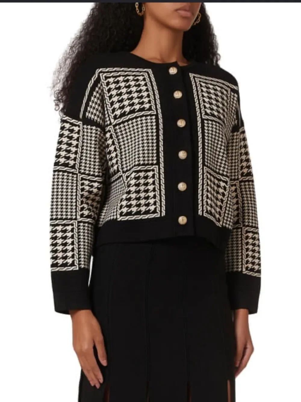 Sandro JulesβHoundstooth Cardigan